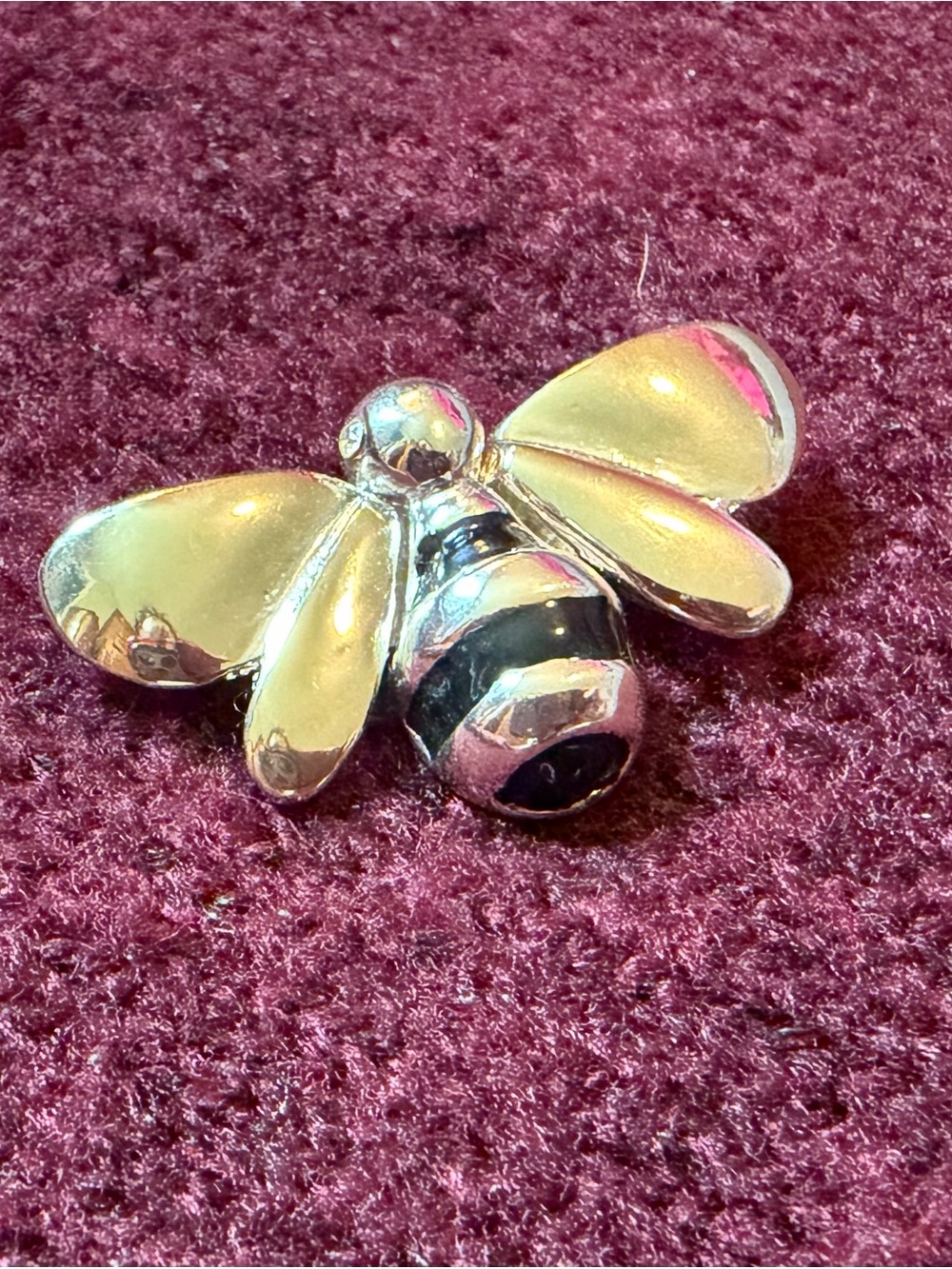 Silver and Black Bee Brooch - Women Jewelry